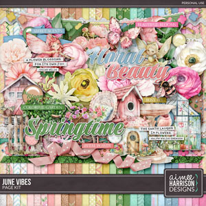 June Vibes Page Kit by Aimee Harrison