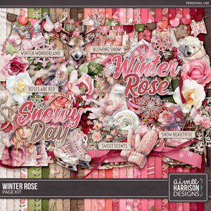 Winter Rose Page Kit by Aimee Harrison