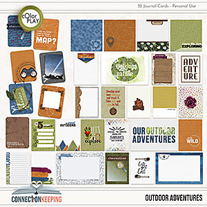 Digital Scrapbook Pack, Outdoor Adventures Kit by Connection Keeping