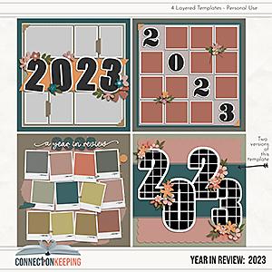 Digital Scrapbooking Kits, 2024 Date Stamps-(LLLCrtn)