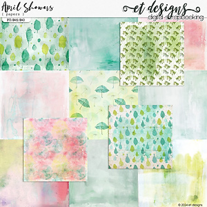 April Showers Papers by et designs