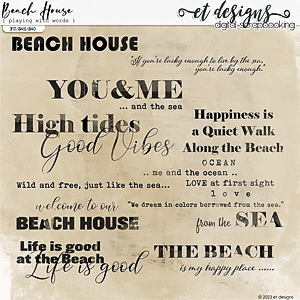 Beach House Playing with Words by et designs