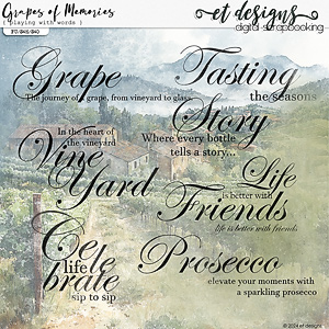 Grapes of Memories Playing with Words by et designs