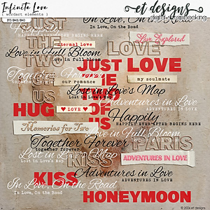 Infinite Love Wordart Elements by et designs