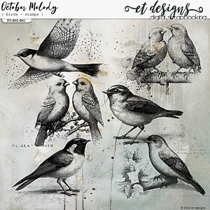 October Melody Birds - Stamps by et designs