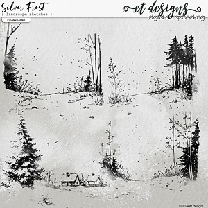 Silver Frost Landscape Sketches by et designs