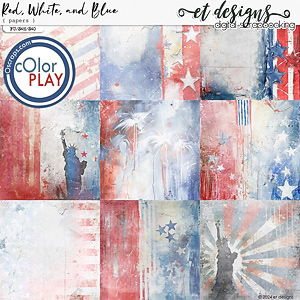 Red, White, and Blue Papers by et designs
