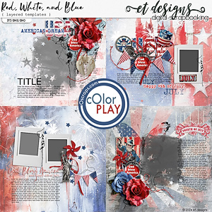 Red, White, and Blue Templates by et designs