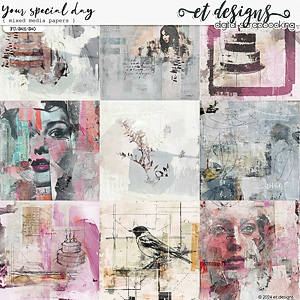 Your Special Day Mixed Media  Papers by et designs