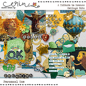 A Tribute to Dreams {Collage Bits} by Mixed Media by Erin