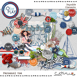 Bayside {Kit Elements} by Mixed Media by Erin
