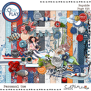 Bayside {Page Kit} by Mixed Media by Erin