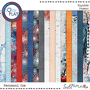 Bayside {Kit Papers} by Mixed Media by Erin