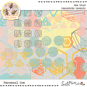 Bee Kind {Geometric Accents} by Mixed Media by Erin