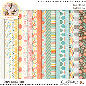 Bee Kind {Patterns} by Mixed Media by Erin