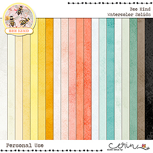 Bee Kind {Watercolor Solids} by Mixed Media by Erin