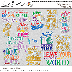 Big Moments {Word Art} by Mixed Media by Erin