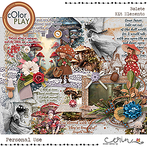 Bolete {Kit Elements} by Mixed Media by Erin 