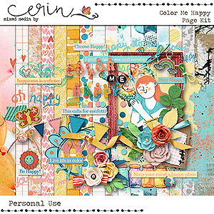 Color Me Happy {Page Kit} by Mixed Media by Erin