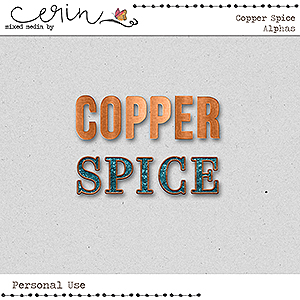 Copper Spice {Alphas} by Mixed Media by Erin