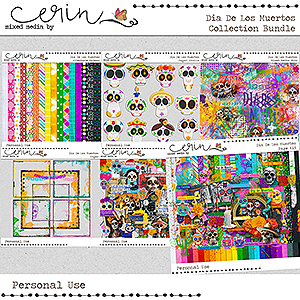 Dia de los Muertos {Collection Bundle} by Mixed Media by Erin