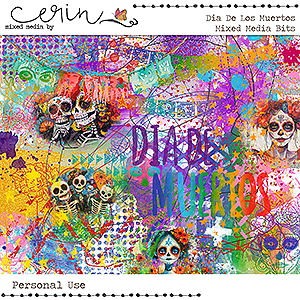 Día de los Muertos {Mark Making Bits} by Mixed Media by Erin