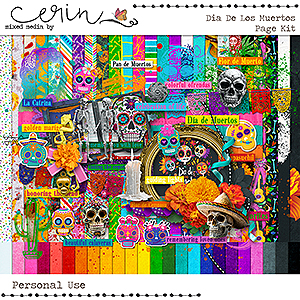 Día de los Muertos {Page Kit} by Mixed Media by Erin