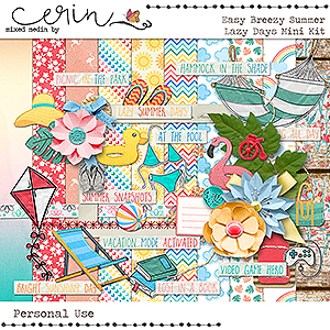 Easy Breezy Summer {Lazy Days Mini Kit} by Mixed Media by Erin