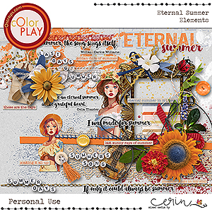 Eternal Summer {Kit Elements} by Mixed Media by Erin