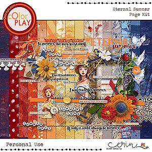 Eternal Summer {Page Kit} by Mixed Media by Erin