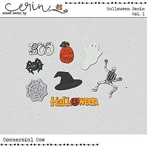 Halloween Resin Vol 1 (CU) by Mixed Media by Erin