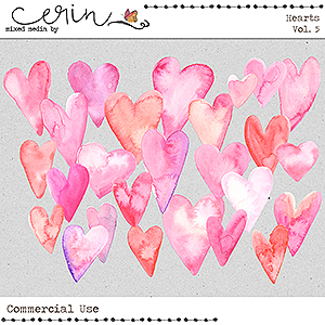 Hearts Vol 5 (CU) by Mixed Media by Erin