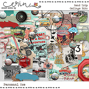 Road Trip {Collage Bits} by Mixed Media by Erin