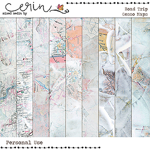 Road Trip {Gesso Maps} by Mixed Media by Erin