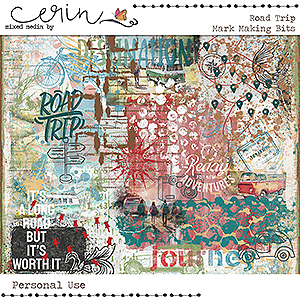 Road Trip {Mark Making Bits} by Mixed Media by Erin