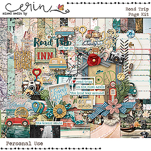 Road Trip {Page Kit} by Mixed Media by Erin