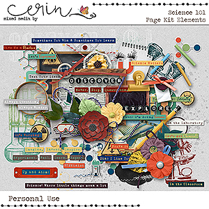 Science 101 {Kit Elements} by Mixed Media by Erin