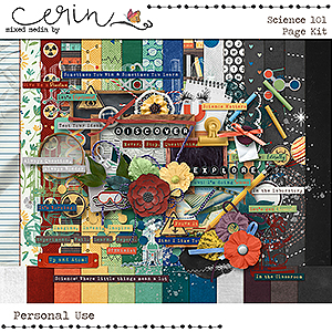 Science 101 {Page Kit} by Mixed Media by Erin