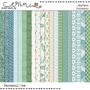 Seafoam {Patterns} by Mixed Media by Erin