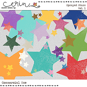 Sprayed Stars Vol 1 (CU) Name by Mixed Media by Erin