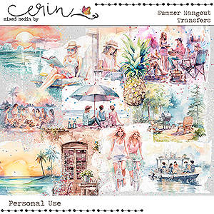 Summer Hangout {Transfers} by Mixed Media by Erin