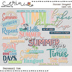 Summer Hangout {Word Art} by Mixed Media by Erin
