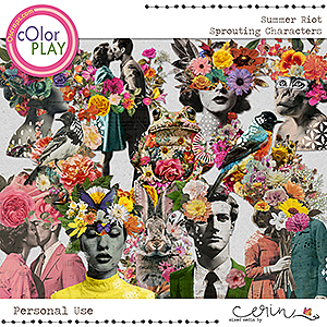 Summer Riot {Sprouting Characters} by Mixed Media by Erin