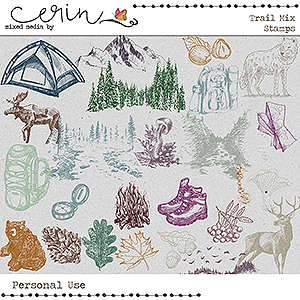 Trail Mix {Stamps} by Mixed Media by Erin