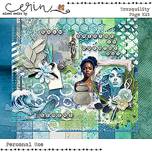 Tranquility {Page Kit} by Mixed Media by Erin