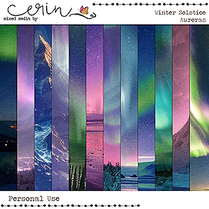 Winter Solstice {Auroras} by Mixed Media by Erin