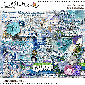 Winter Solstice {Kit Elements} by Mixed Media by Erin