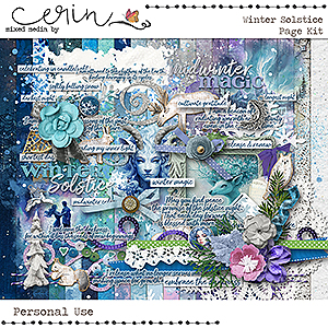 Winter Solstice {Page Kit} by Mixed Media by Erin