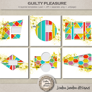 Guilty pleasure templates by Jimbo Jambo Designs