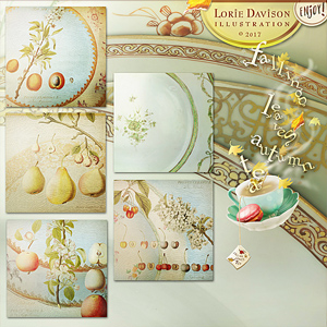 Falling Leaves Autumn Tea Fruitplate Papers